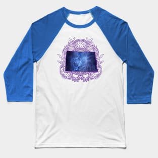 North Dakota Mandala Baseball T-Shirt